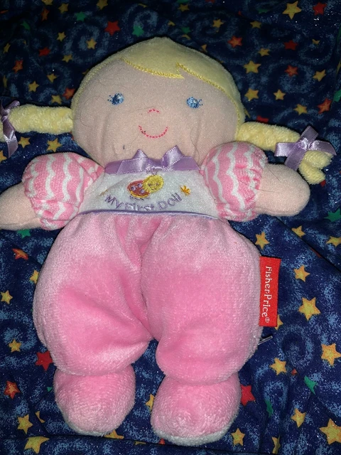 MY FIRST DOLL 8"  Rattle Plush Stuffed Toy by Fisher Price