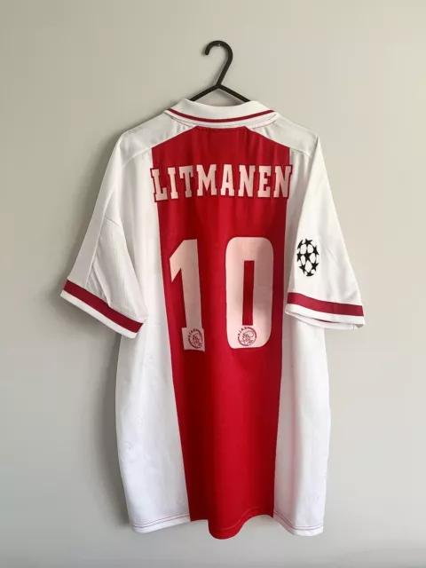 Camisa de fútbol especial de la Liga de Campeones Ajax 1998/99 LITMANEN (Original - ¡RARA!)