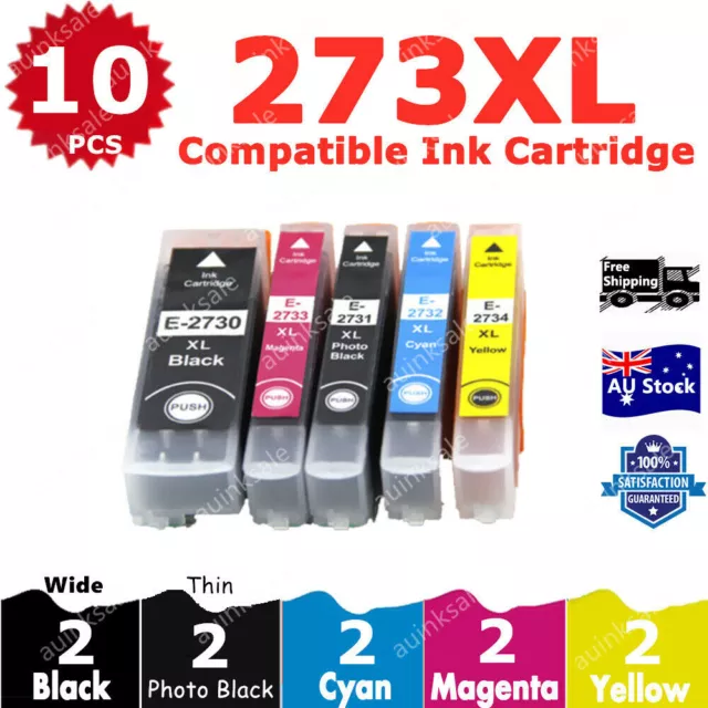 10X Non-OEM 273XL 273 T2730 Ink Cartridge for Epson XP600 XP700 XP510 XP 610 710