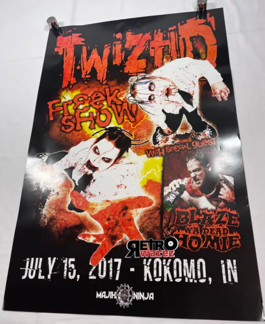 Twiztid - Freek Show 2017 Concert Poster 24x36” psychopathic rydas boondox mne