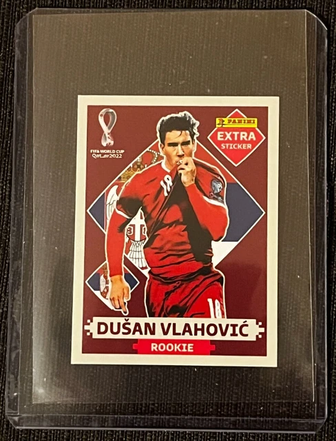PANINI FIFA WORLD Cup Qatar 2022 Extra Sticker - Dusan Vlahovic Silver
