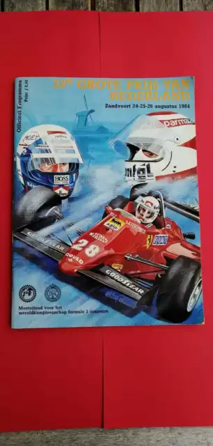 Formula 1 Programma Ufficiale Gran Premio Di Olanda Nederland Zandvoort F1 1984