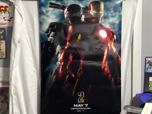 Iron Man 2 póster DS una hoja 27” x 40” 2010 Robert Downey Jr máquina de guerra