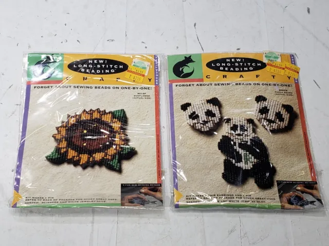 Elegante kit artesanal de cuentas de punta larga girasol panda oso pendientes broche de colección
