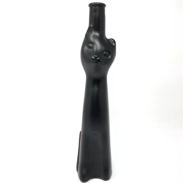 Happy Cat Matte Black Wine Bottle Mosel Reisling Empty Bottle