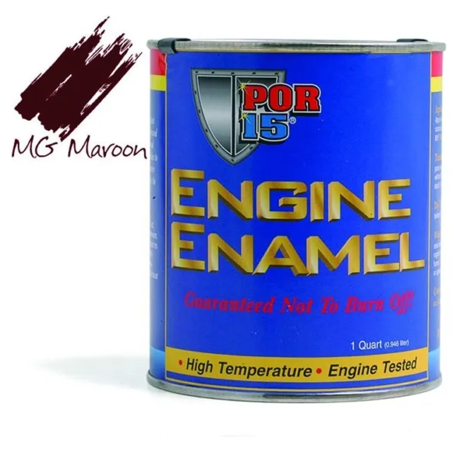 Vernice Smaltata Motore Por-15 473Ml 1 Us Quarto Ricco Colore Lunga Durata Mg Marrone