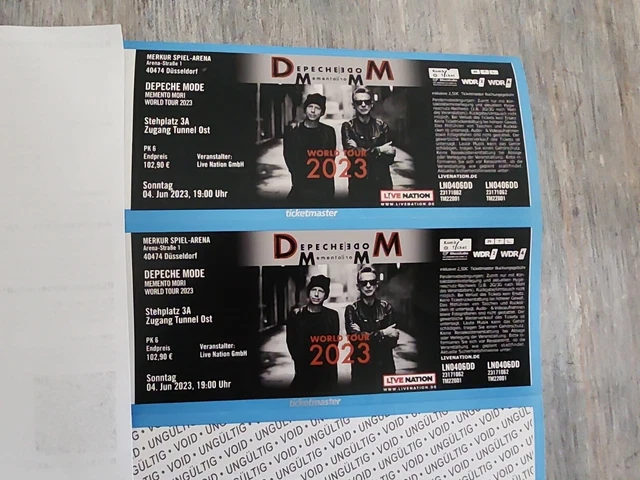 Depeche Mode Düsseldorf 4.6.23 2 Konzert Karten Memento Mori Tour