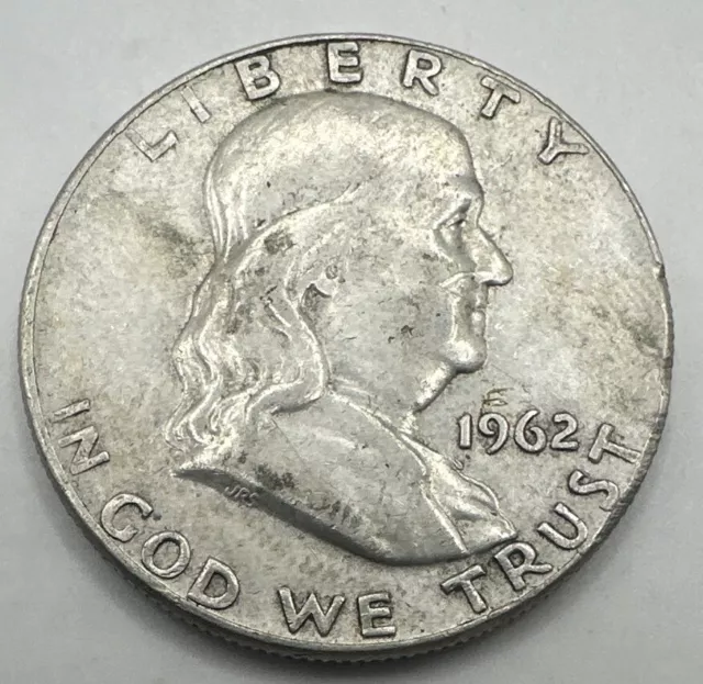 1962 D Ben Franklin Half Dollar, Circulated Condition