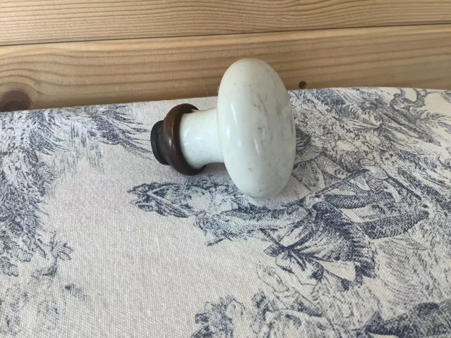 Bouton de porte en céramique française vintage - poignée - récupéré récupéré