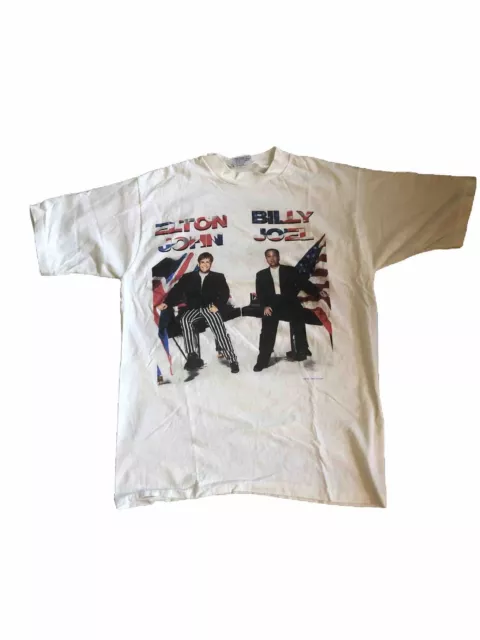 Vintage Elton John Billy Joel 1994 Face To Face Concert Tour T-Shirt