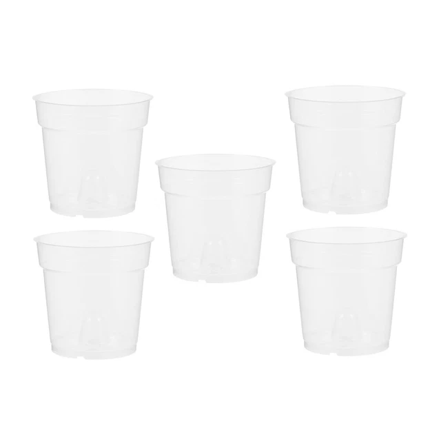 5 pièces Orchidée Pot En Plastique Durable Transparent Pot De Fleur pour Jardin