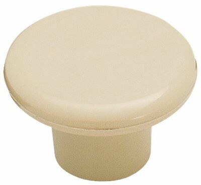 Traditional Mushroom Residential Cabinet Knob 1-1/4" Diameter  Almond Plastic -