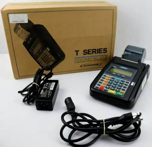 HYPERCOM T7 Plus Credit Card Machine and Power Supply