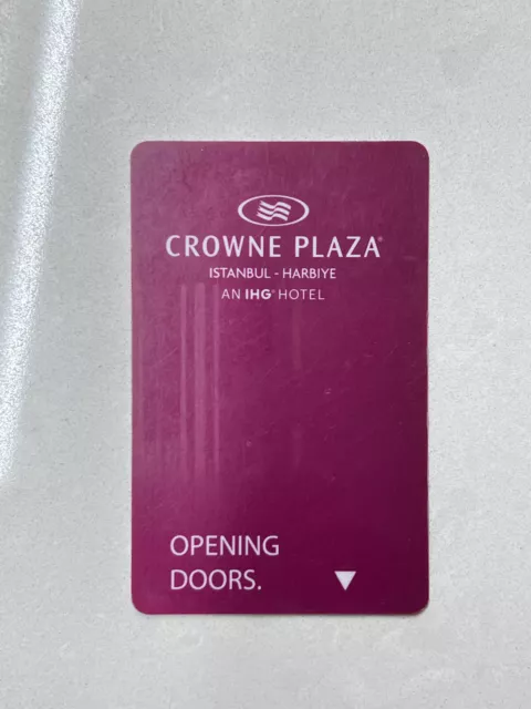 ISTANBUL - HARBIYE￼ TURKEY 🇹🇷CROWNE PLAZA HOTEL ROOM KEY CARD. Good Condition.