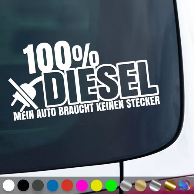 Diesel Aufkleber Verbrenner Spruch Kein Stecker Sticker Auto Geschenkidee