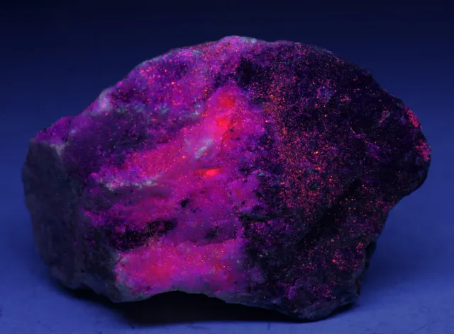Svabite with other rare minerals, fluorescent. Langban Mine, Sweden. 47 grams.