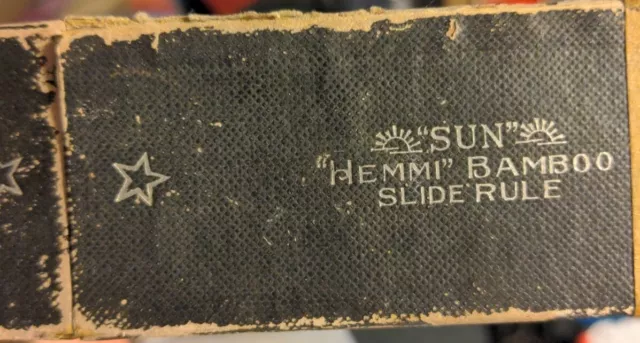 SUN HEMMI BAMBOO SLIDE RULE No. 2664 Made in Occupied Japan Post WWII