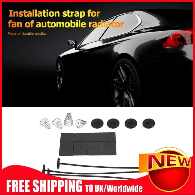 1 Set Universal Car Electric Radiator Cooling Fan Mount Fitting Kit Ties Straps