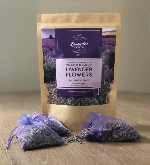 Dried Lavender Flower Buds - Culinary Grade Herb for Tea, Baking, Crafts