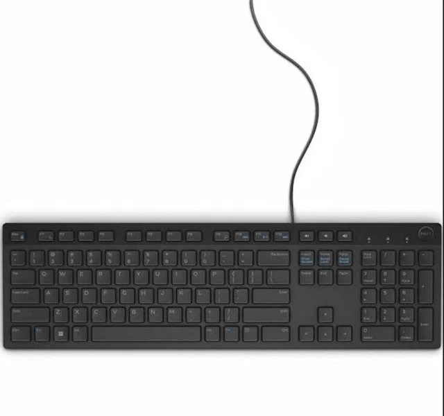 Dell usb keyboard slim wired black uk layout brand new 10 99
