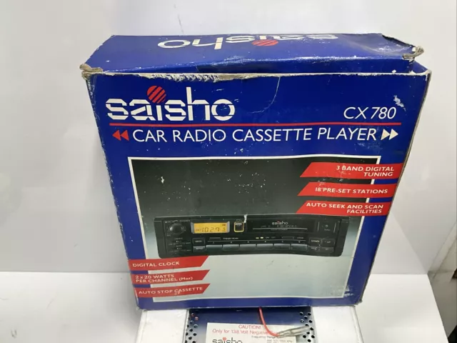 Saisho CX780 Lettore cassette radio auto d'epoca in scatola XR3i RS Turbo XR2 Golf GTI