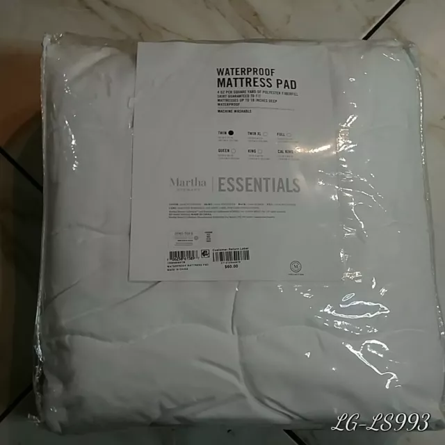 Martha Stewart Twin Mattress Pad Essentials Quilted Waterproof Bed Protector