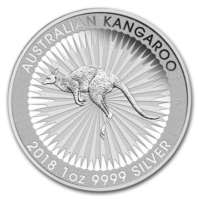 1 Oz 9999 Solid Silver Red Kangaroo 2018 Perth Mint Bullion Investment Coin