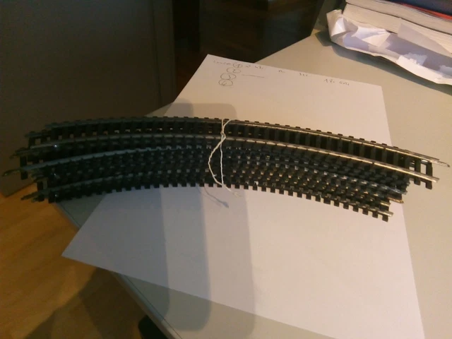 6 Rails Courbes Gastou échelle O – Voie Train Miniature Laiton Rayon 60 Cm