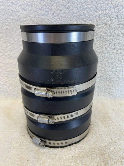 Fernco Flexible Coupling PVC 4" Clay x 4" DWV P1002-44 X3