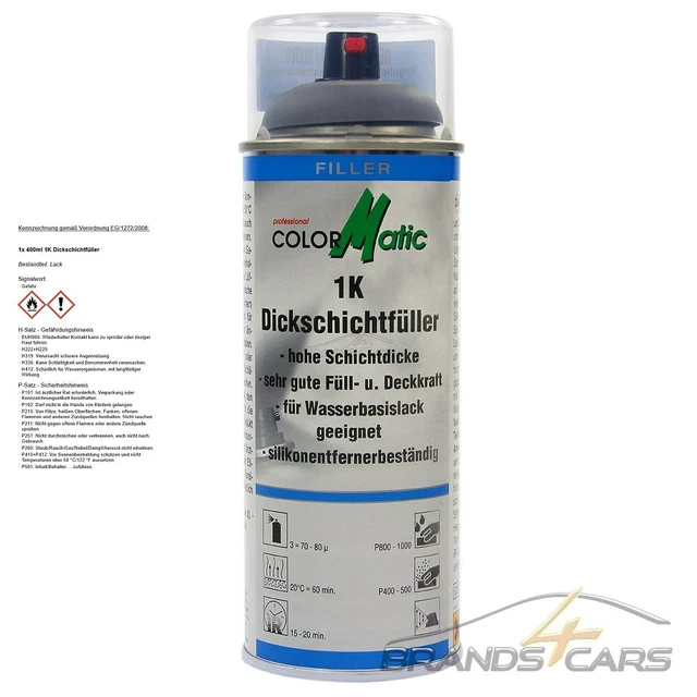 400ml COLORMATIC 1K DICKSCHICHTFÜLLER FILLER GRUNDIERUNG MITTELGRAU 339448