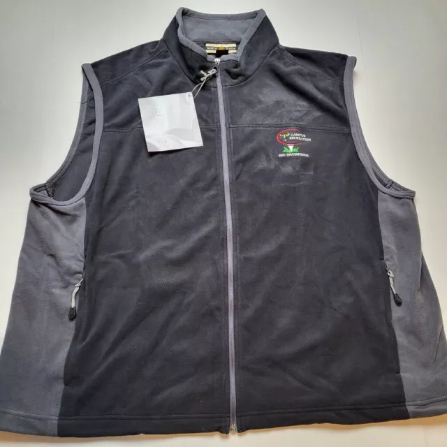 Temple University Golf Vest Mens 2XL Fleece Gray North End Sleeveless X22