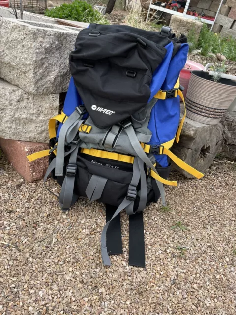 BACKPACK HI TEC ROCK 50L Trekking Camping Hiking Breathable Back Travel Harness 134.54 PicClick