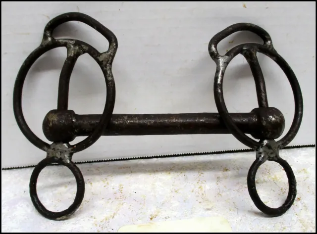 From Museum HAND FORGED SLIDING GAG Late 1800's Era Iron Bit M-018