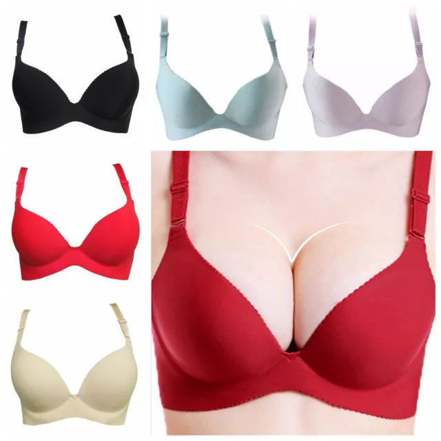 Women Lingerie Add 2 Cup Multiway Invisible Super Boost Thick Padded Push Up  Bra