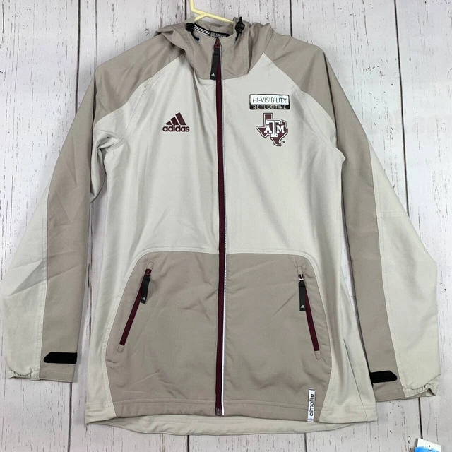 Texas A&M University Small Adidas Climalite Brown Hoodie Jacket New Adult