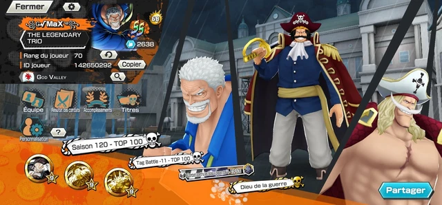 Compte One Piece Bounty Rush Avec 9 EX Big Account - Android - Action Et Combat