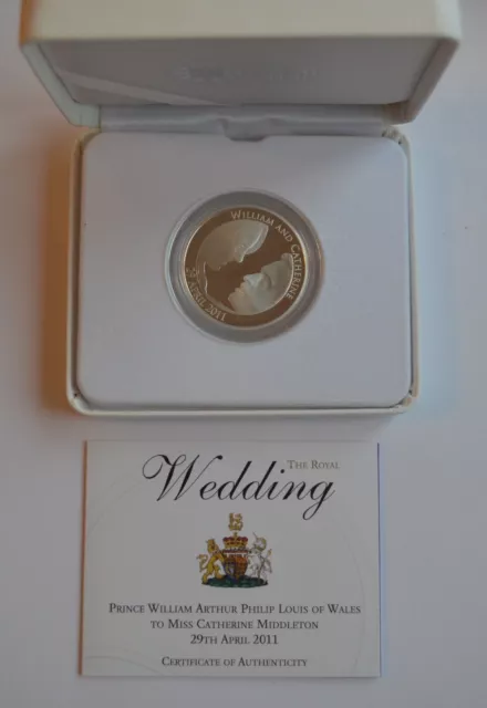 2011 Royal Wedding William Kate £5 Five Pound Silver Proof Coin Box Coa