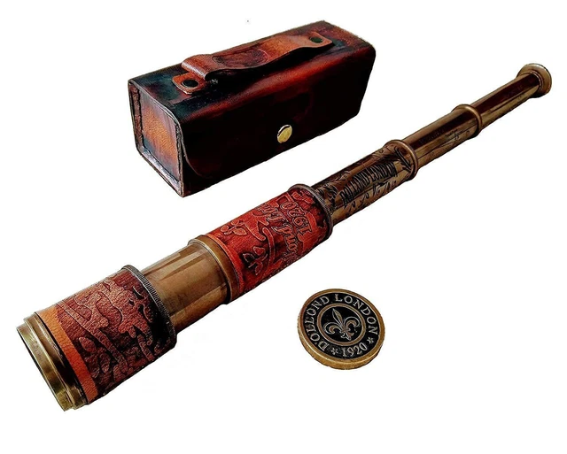 Antique Maritime Brass Dollond London 1920 Telescope Vintage Spyglass