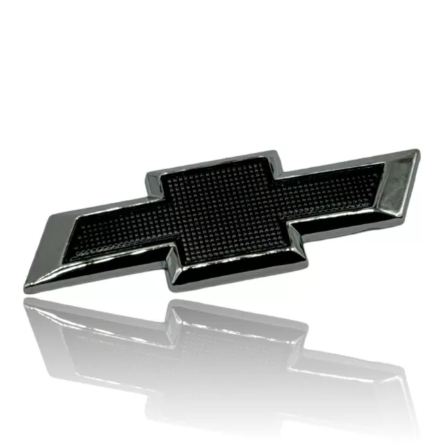 For Chevy Impala 2014-2020 Bowtie Steering Wheel Emblem Badge 3D Chrome Black
