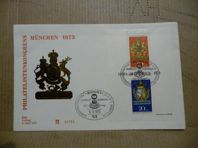 BUND - FDC mit Block Nr.9 IBRA München-Ausstellung