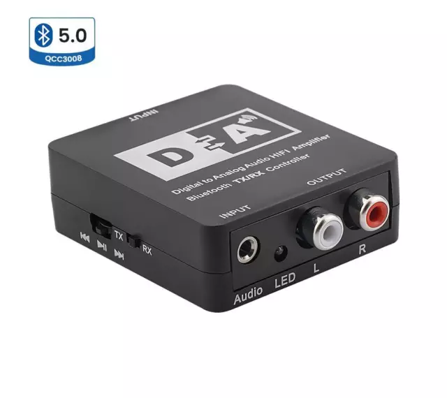 Digital To Analog Audio Converter Stereo Adapters Mini Stereo Amplifiers Decoder