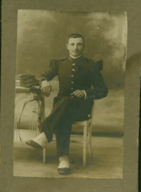 Former Soldier War 14 / 18 Officer 135th Regiment Photo Card