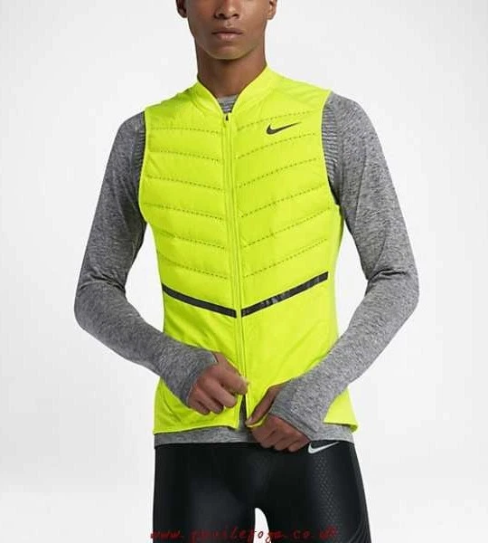 NIKE AEROLOFT GILET Running Vest (Volt Black) Large New