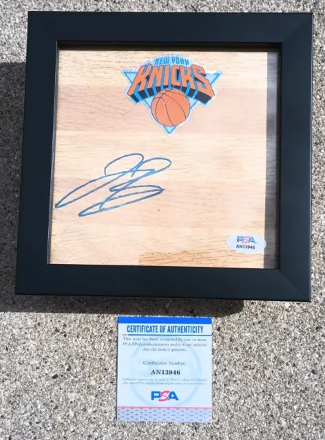 JALEN BRUNSON Knicks SIGNED & FRAMED Floor PSA COA NEW YORK