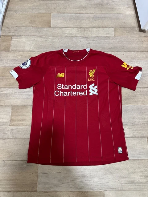 Maillot Liverpool 2019/2020 Domicile - Numéro 4 Virgil Van Dijk, Taille L, New Balance, Occasion Très Bon État