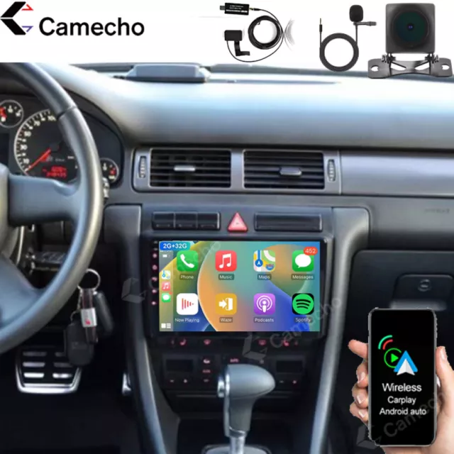 DAB+ Android 11 Carplay Auto For Audi A6 C5 S6 RS6 Car Radio GPS Sat Nav Kamera