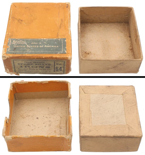 Orig. Box for Early Stanley No. 64 Spokeshave Cutting Irons - mjdtoolparts