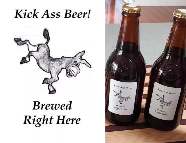 Home Brew Beer Bottle Labels (18 per sheet) Craft Beer Fun Stickers