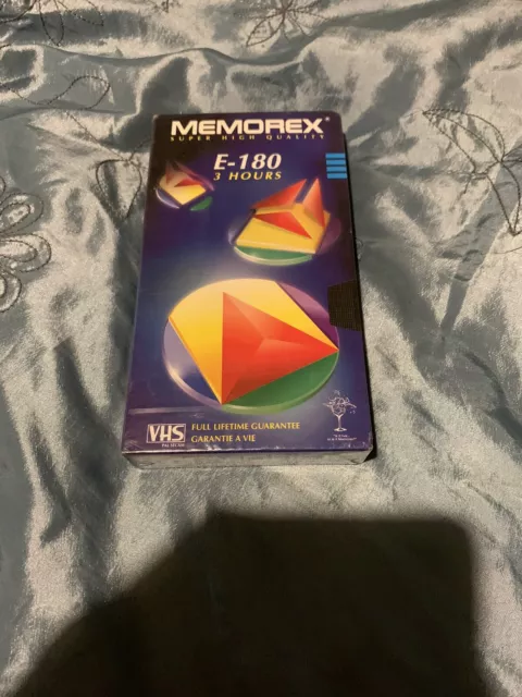 Memorex E-180 3 Hour VHS Blank Video Tape - New & Sealed A