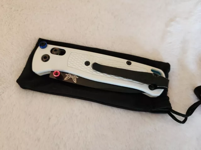 Custom Benchmade Bugout Red, White, And Blue Liberty Theme S90V Blade